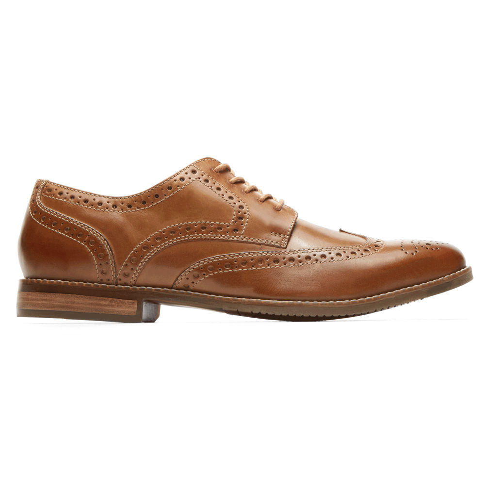 Zapatos Con Cordones Rockport Hombre Mexico - Style Purpose Wingtip Marrom - LYOVR7013